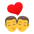 👨‍❤️‍💋‍👨 kiss: man, man display on JoyPixels